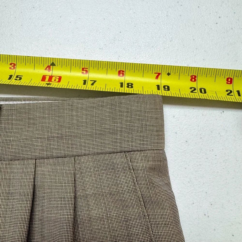 Zanella Alter Dress Pants Mens 38x28 Beige Wool Pleated Classic Fit Italy Office